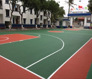 东兴新农村建设硅PU塑胶篮球场