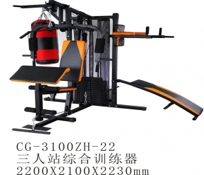 忻城CG-3100ZH-22综合训练器家用三人站多功能运动力量无氧器械健身器材套装组合