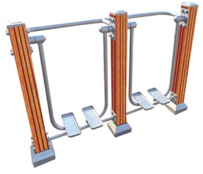 上林CG-X1214-C24户外路径设施小区公园 室外健身器材家用塑木双位双人太空漫步机