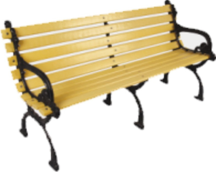 CG-X5873塑钢休闲椅户外休闲公园小区实木靠背长椅塑钢座椅园林室外休息实木平椅